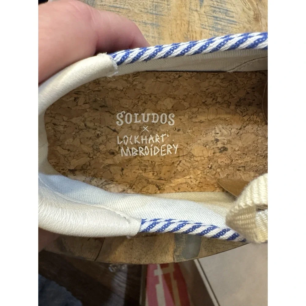 Soludos Velvet Paris Platform Sneakers In‎ Navy Size 9 $169 Extra Shoe Strings